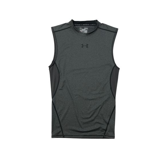 Under Armour Compression Tank Top Mens M Medium Grey Heatgear Sleeveless Train - Picture 1 of 9